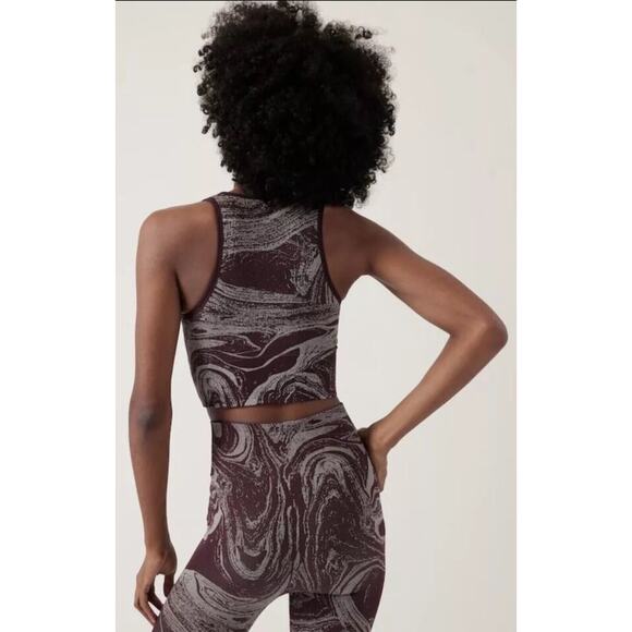 NWT Athleta Aurora Shine Spiced Cabernet Tank and Legging Set Size XXS MSRP $178 - Picture 4 of 9